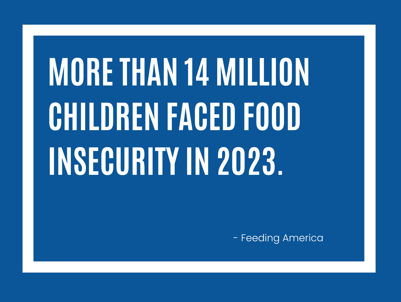 14 million food insecurity